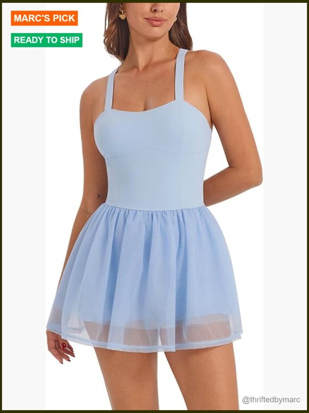 Mesh Hem Tennis Dress Built in Bra Shorts Pocket Workout Athletic